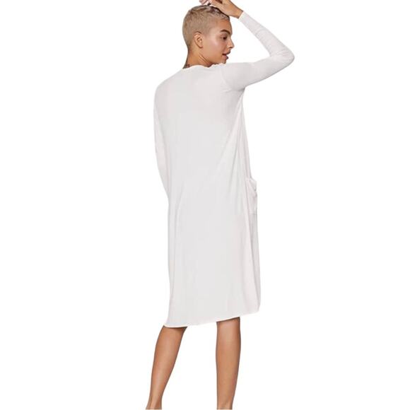 Spiritual Gangster Slim Sleeve Ribbed Open Front Long Cardigan XS - Picture 2 of 8